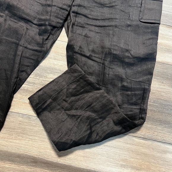 VINCE Black Linen blend Pants- Small - Picture 2 of 13